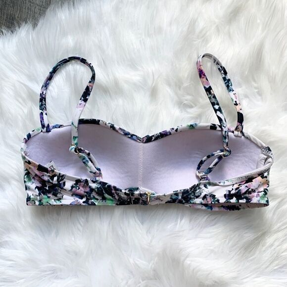 Badgley Mischka Fiona Shirred Swim Top Size 6 - Picture 7 of 9